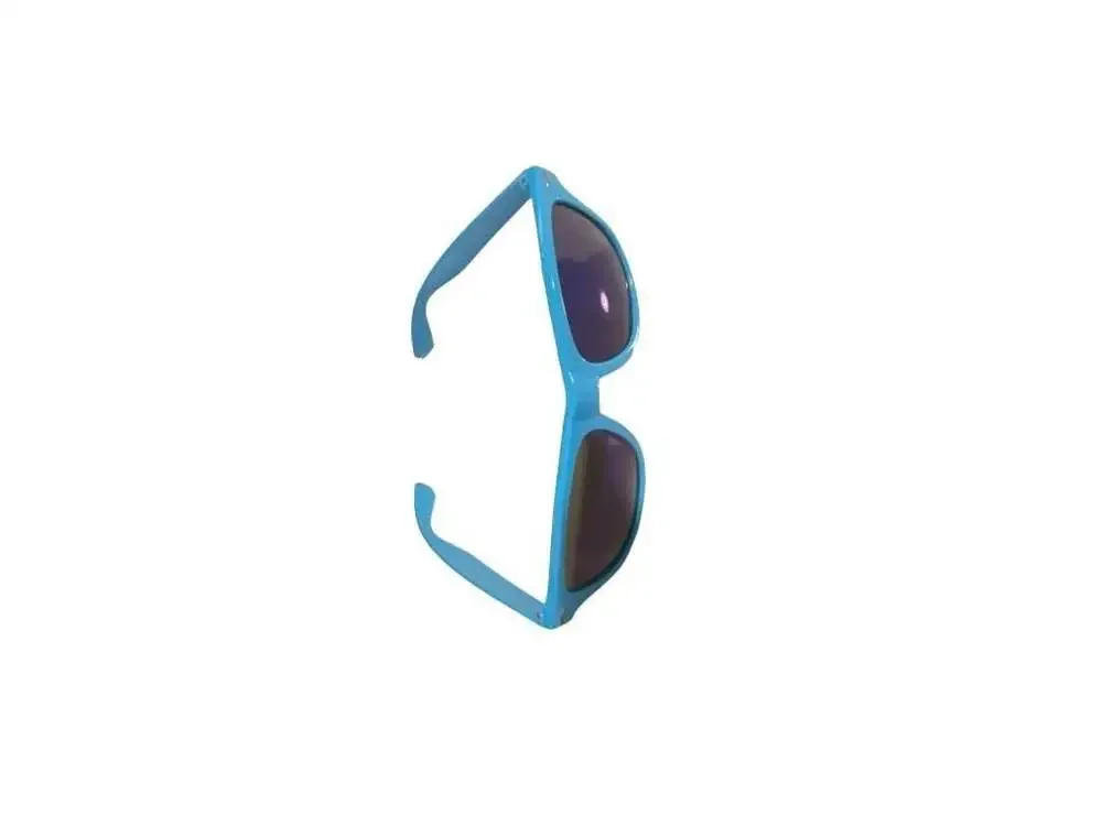 Light Blue Classic Retro Plastic Frame Sunglasses with Dark Lens